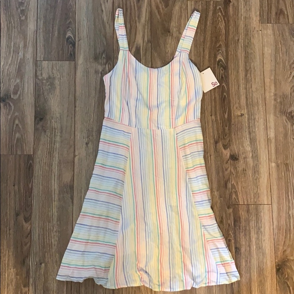 NWT Rainbow striped dress